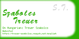 szabolcs treuer business card